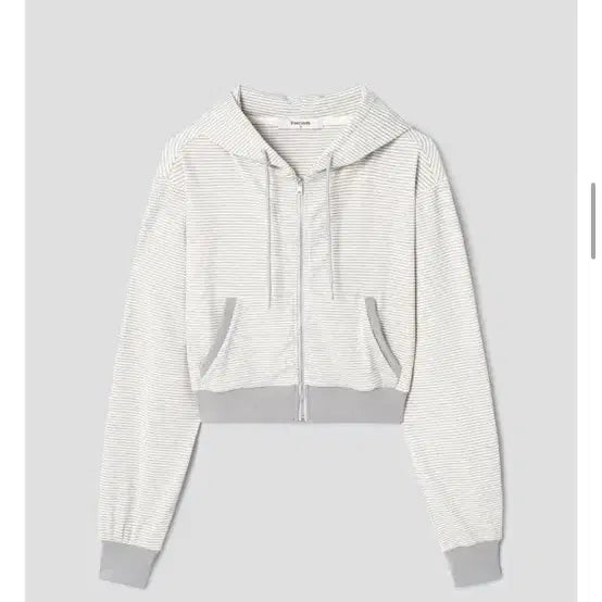 [BUNJANG] 8Seconds Striped Hoodie Zip-Up Beige S / 에잇세컨즈 스트라이프 후드집업 (2-3번착용) 베이지s