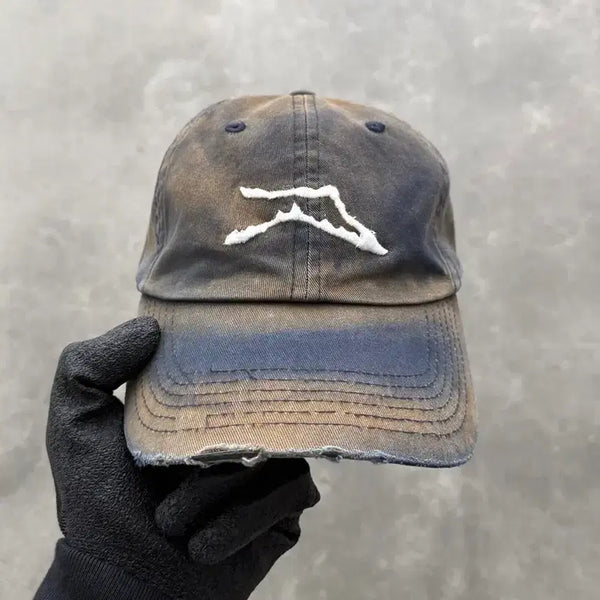 [BUNJANG] Akimbo Distressed Cap Hat / Akimbo 아킴보 디스트레스드 캡 모자