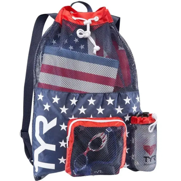 [BUNJANG] TYR Big Mesh Backpack 40L with Senti Waterproof Pouch / TYR 빅 메쉬 백팩 40L + 센티 방수파우치
