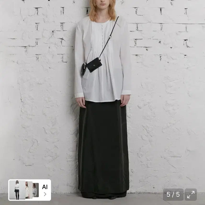 [BUNJANG] Low Tide Pintuck Blouse Shirt / 로우타이드 핀턱블라우스 셔츠