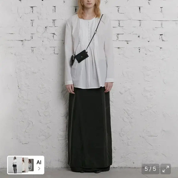 [BUNJANG] Low Tide Pintuck Blouse Shirt / 로우타이드 핀턱블라우스 셔츠