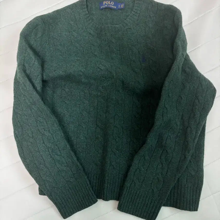 [BUNJANG] Polo Ralph Lauren Cable Knit Green / 정품) 폴로 랄프로렌 케이블 니트 그린