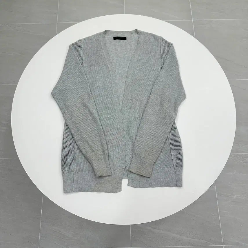 [BUNJANG] AllSaints Grey V-Neck Knit Cardigan (M) / AllSaints 올세인츠 그레이 브이넥 니트 가디건 m 95