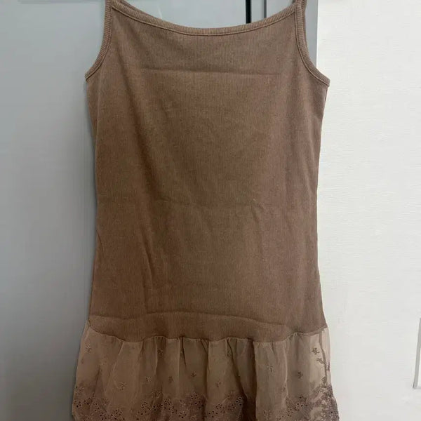 [BUNJANG] Layered Lace Camisole / 레이어드 레이스 나시