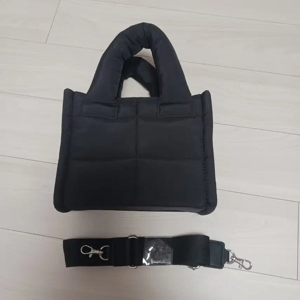 [BUNJANG] Gu Padded Tote Bag Black / gu 패딩 토트백