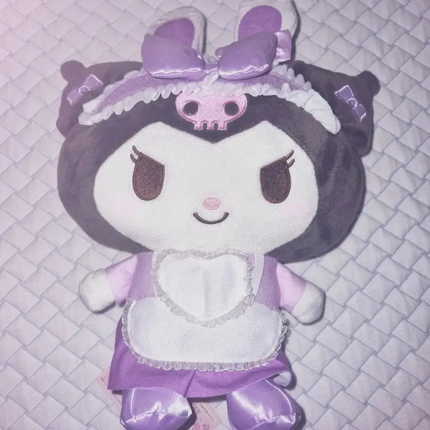 [BUNJANG] Sanrio Kuromi Birthday Rabbit Maid Big Plush Doll / 산리오 쿠로미 생일 래빗 메이드 BIG 누이구루미 인형 (토끼 메이드)