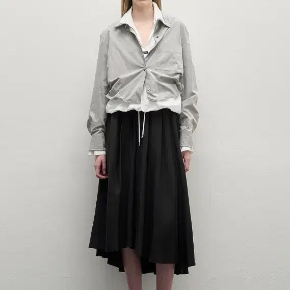 [BUNJANG] System Black Wide-Leg Trousers / 시스템 팬츠