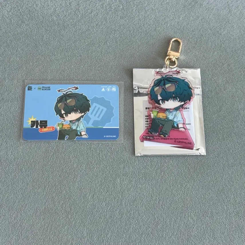 [BUNJANG] Arknights Endfield Frank Burger Collaboration Camus Acrylic Keychain Card / 명일방주 엔드필드 프랭크버거 콜라보 카뮤 아크릴 키링 카드 판매 양도 합니다