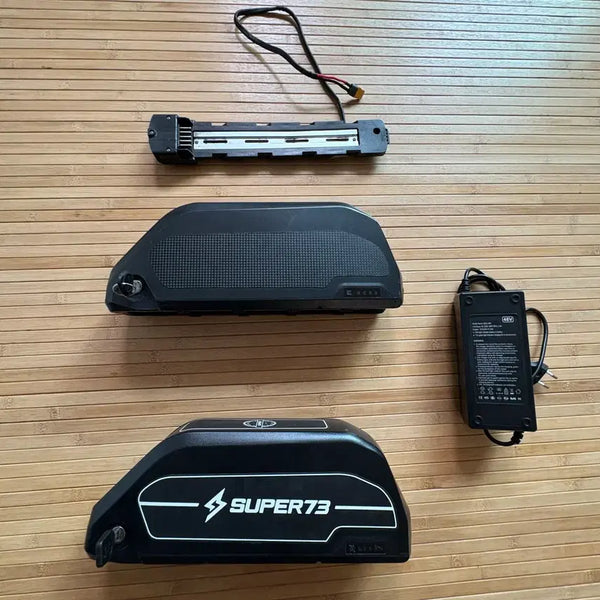 [BUNJANG] SUPER73 Style Fat Bike Parts Bundle: 2x 48V Batteries, White Wall Tires / SUPER73 스타일 팻바이크 부품 일괄 / 48V 배터리 2개 / 화이트월 타이어