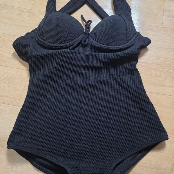 [BUNJANG] One-Piece Swimsuit Black M Size / M.95.원피스 수영복 블랙