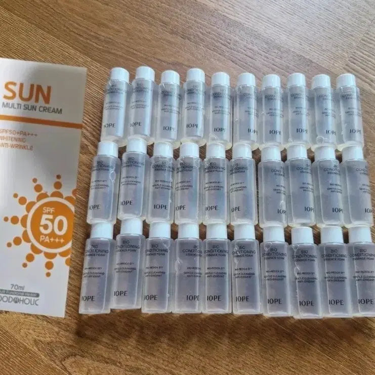 [BUNJANG] Foodholic Sunscreen 70ml + IOPE Bio Conditioning Essence 30 Pieces / 푸드홀릭 선크림 70ml + 아이오페 바이오 컨디셔닝 에센스 30개