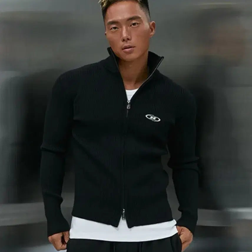 [BUNJANG] Born to Win Knit Full Zip-Up (Size 1) / 본투윈 니트 풀집업 1