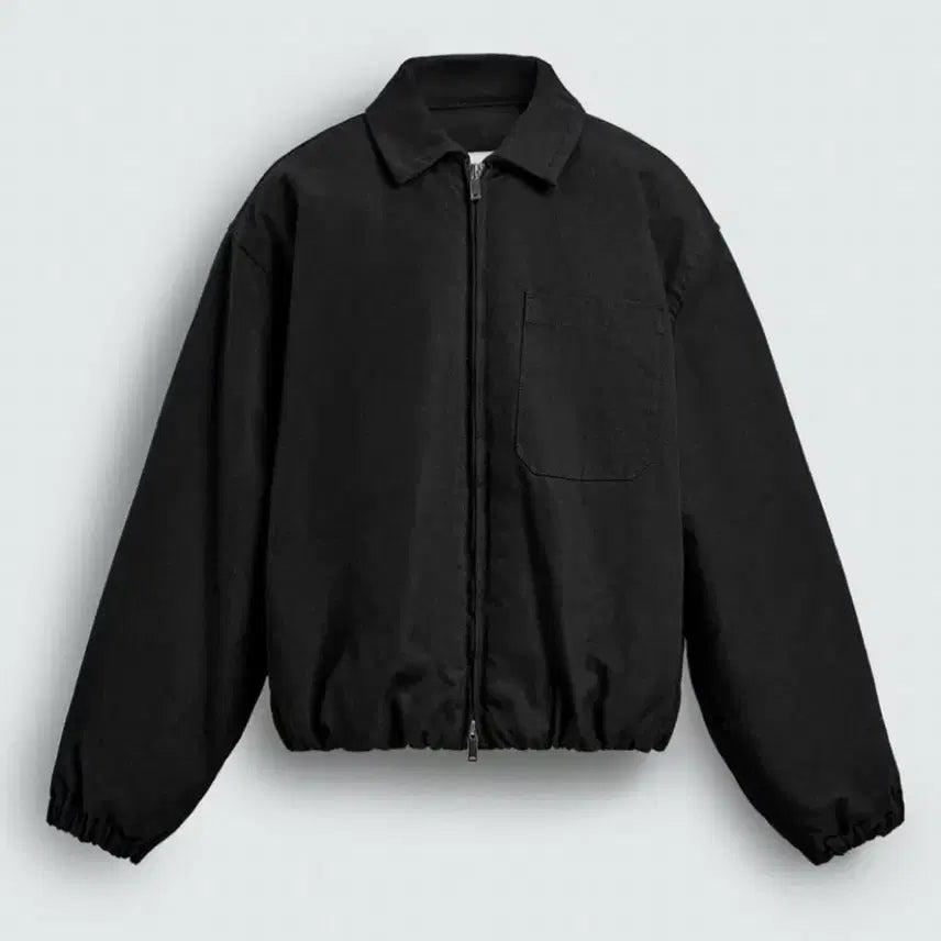 [BUNJANG] Zara Waxed Finish Denim Padded Jacket Black / Zara 자라 왁스 마감 데님 패디드 자켓 블랙 L 새상품