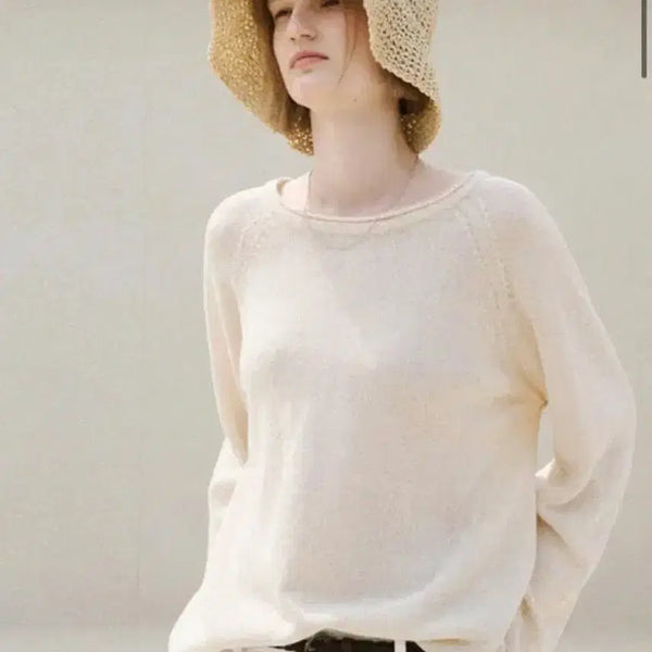 [BUNJANG] Off and Away Breeze Summer Sheer Knit - Beige / 브리즈 썸머 시어 니트