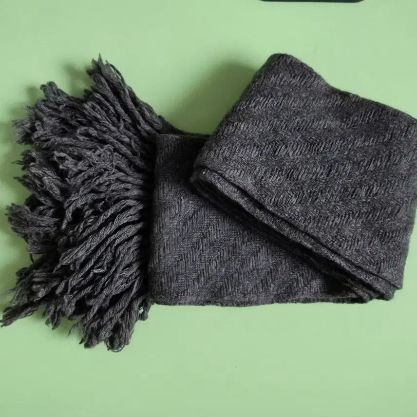 [BUNJANG] Ziozia Dark Grey Herringbone Texture Coat / 지오지아 다크그레이 헤링본 텍스쳐