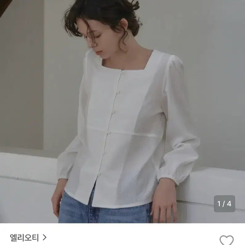 [BUNJANG] Eliot Sirah Lace Blouse White / 엘리오티 시라 레이스 블라우스 화이트새상품