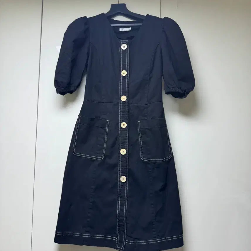 [BUNJANG] IT MICHAA Stitch Dress Black / 잇미샤 스티치 원피스