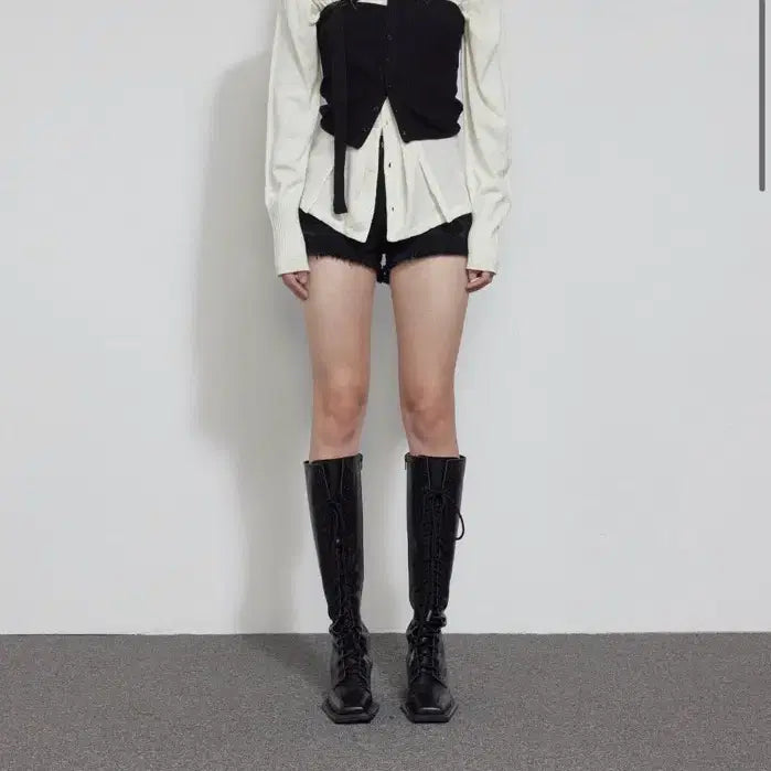 [BUNJANG] Bohemian Seoul Button Knit Bustier / 보헤미안서울 버튼 니트 뷔스티에