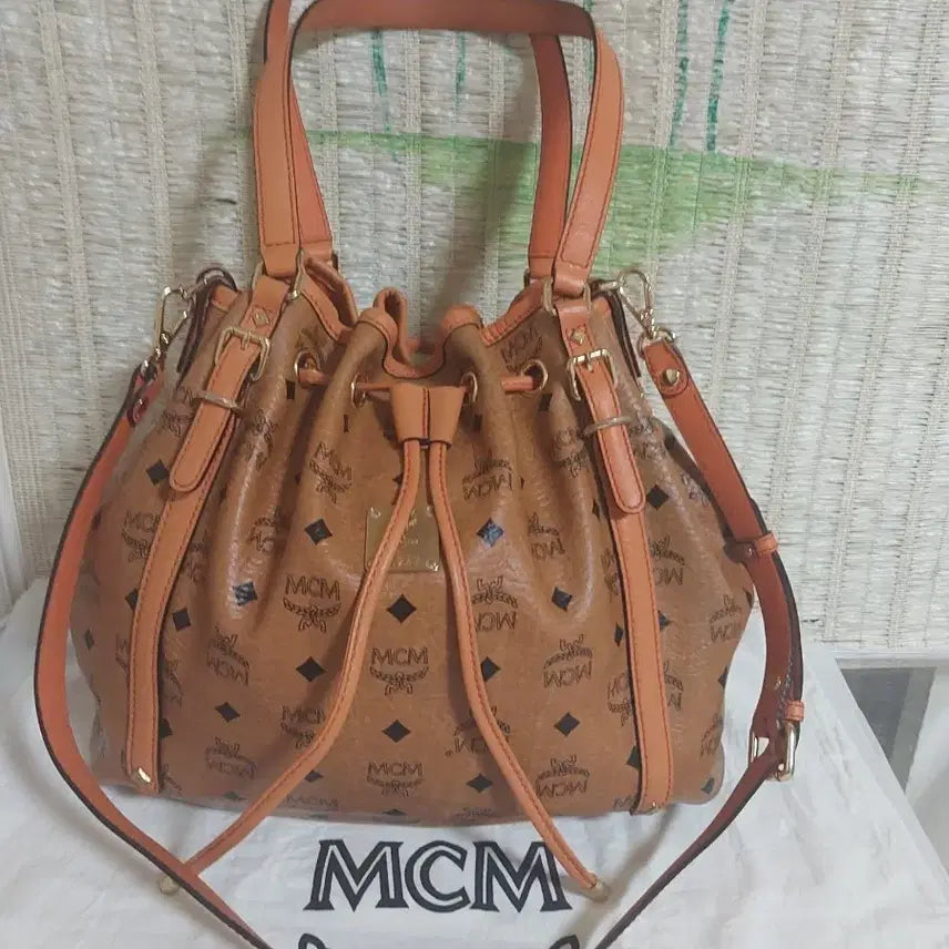 [BUNJANG] MCM Monogram Tote Bag Shoulder Bag Brown Orange / 정품)MCM 토트백 숄더백 브라운 오렌지