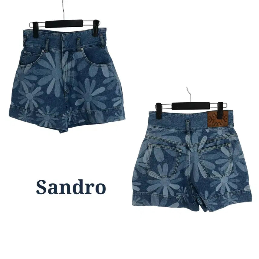 [BUNJANG] Sandro Floral Short Pants / 산드로 플라워 숏팬츠