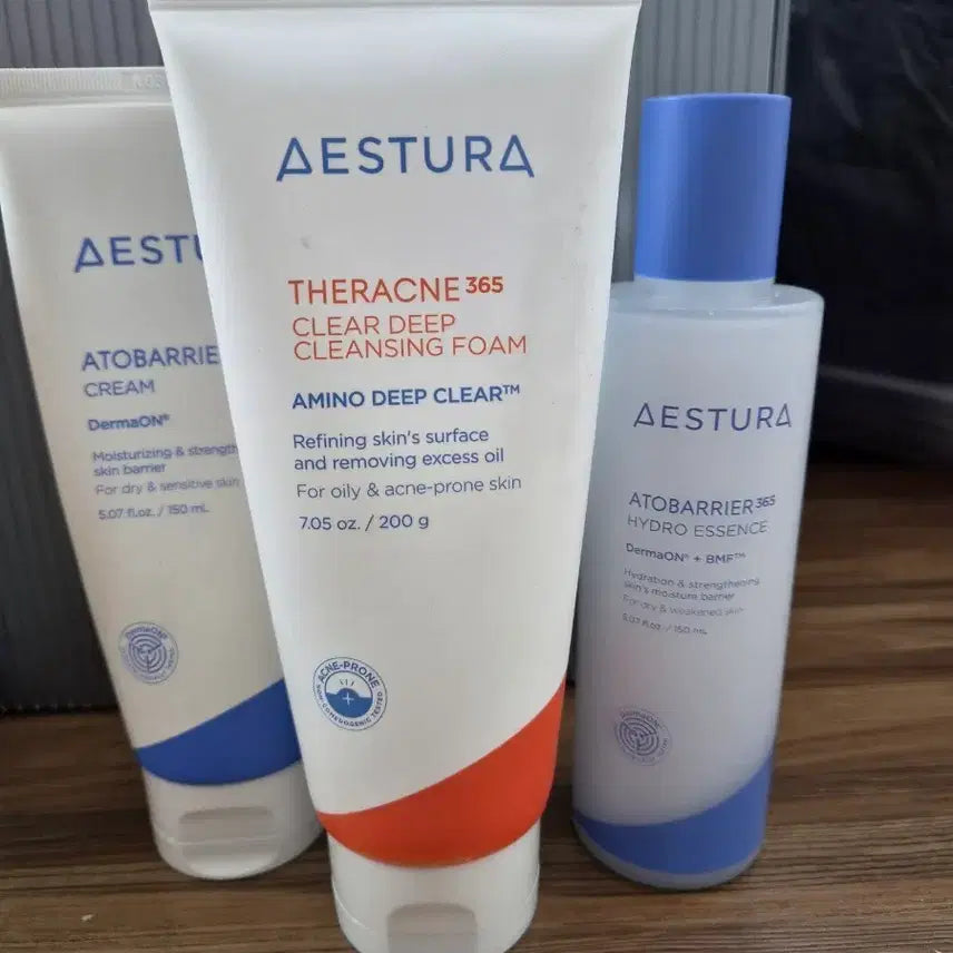 [BUNJANG] AESTURA Theracne Cleansing Foam, Atobarrier365 Essence & Cream Set / (일괄) 에스트라 테라크네 클렌징폼 & 아토베리어365 에센스 & 크림