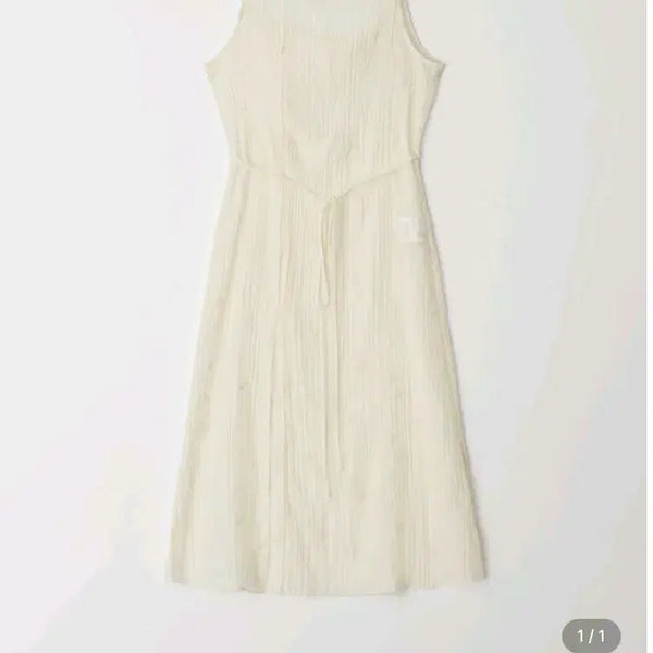 [BUNJANG] Moomootaeng Embroidered Cut Dress Ivory / 무무탱 embroidered cut dress 아이보리