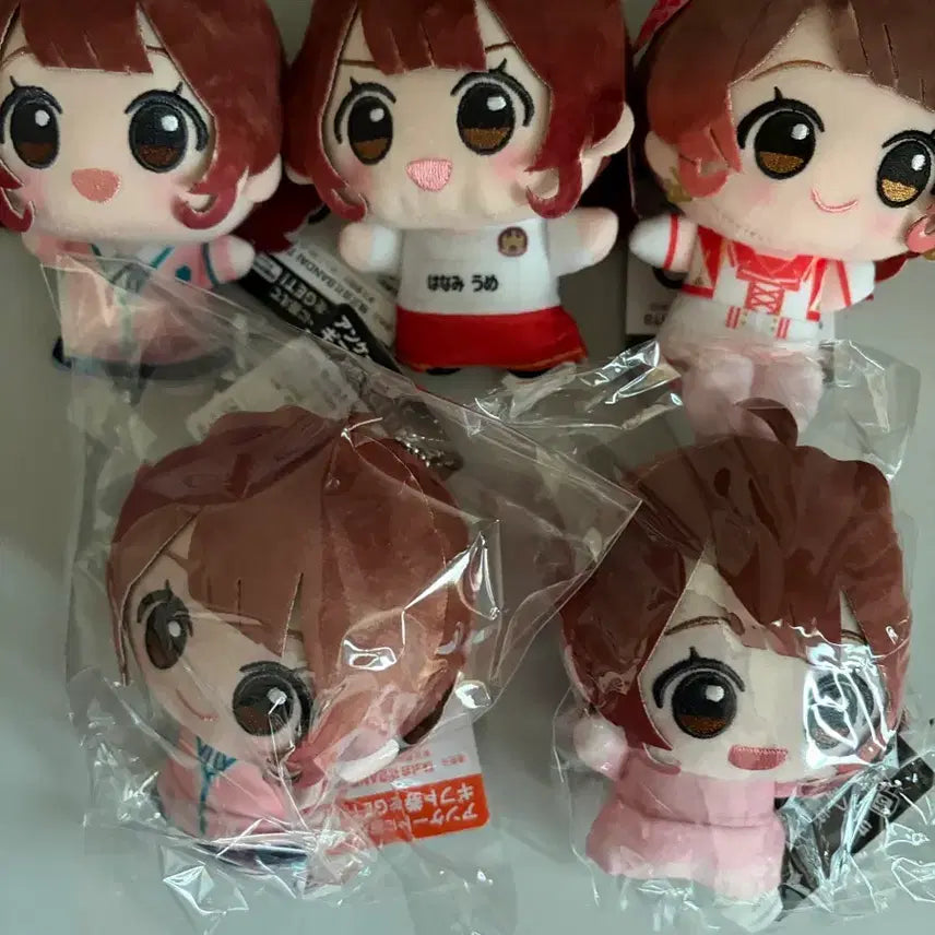 [BUNJANG] Idolmaster Hanami Ume Chibi Plush Set (5 Types) / 학원 아이돌마스터 하나미 우메 치비구루미 5종 일괄