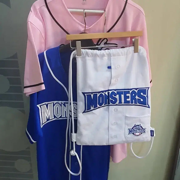 [BUNJANG] Monsters Strongest Baseball Uniform Set Pink/Blue Bundle Bag / 몬스터즈  최강 야구 유니폼 세트 핑크/블루  가방  일괄