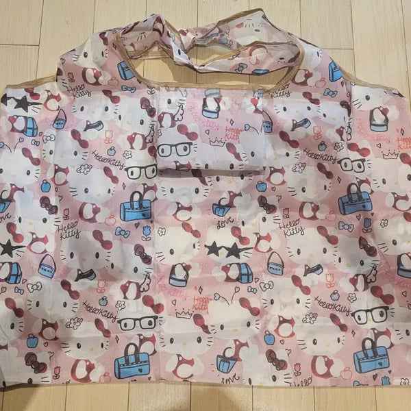 [BUNJANG] Hello Kitty Large Shopping Bag Pouch Eco Bag / (바로배송)*대형*수입 핑크 외출 레드 헬로키티 장바구니백 파우치 에코백 보조가방