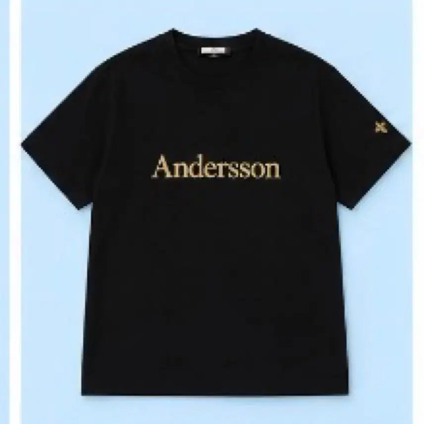 [BUNJANG] Andersson Bell Signature Logo T-Shirt Black Cotton / 앤더슨벨 시그니처 로고 반팔티 티셔츠 면 블랙 검정 라운드