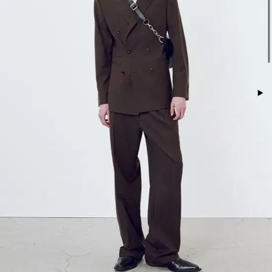 [BUNJANG] Tonywack Wool Twill Double-Breasted Blazer L Brown / 토니웩 울 트윌 더블 브레스티드 블레이저 L 브라운