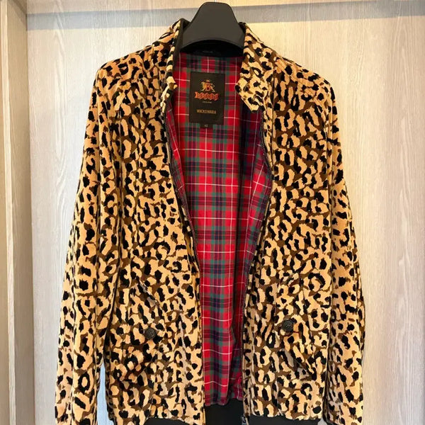 [BUNJANG] Wackomaria Baracuta G9 Leopard Velour Jacket / 와코마리아 바라쿠타 g9 레오파드 벨루어 자켓