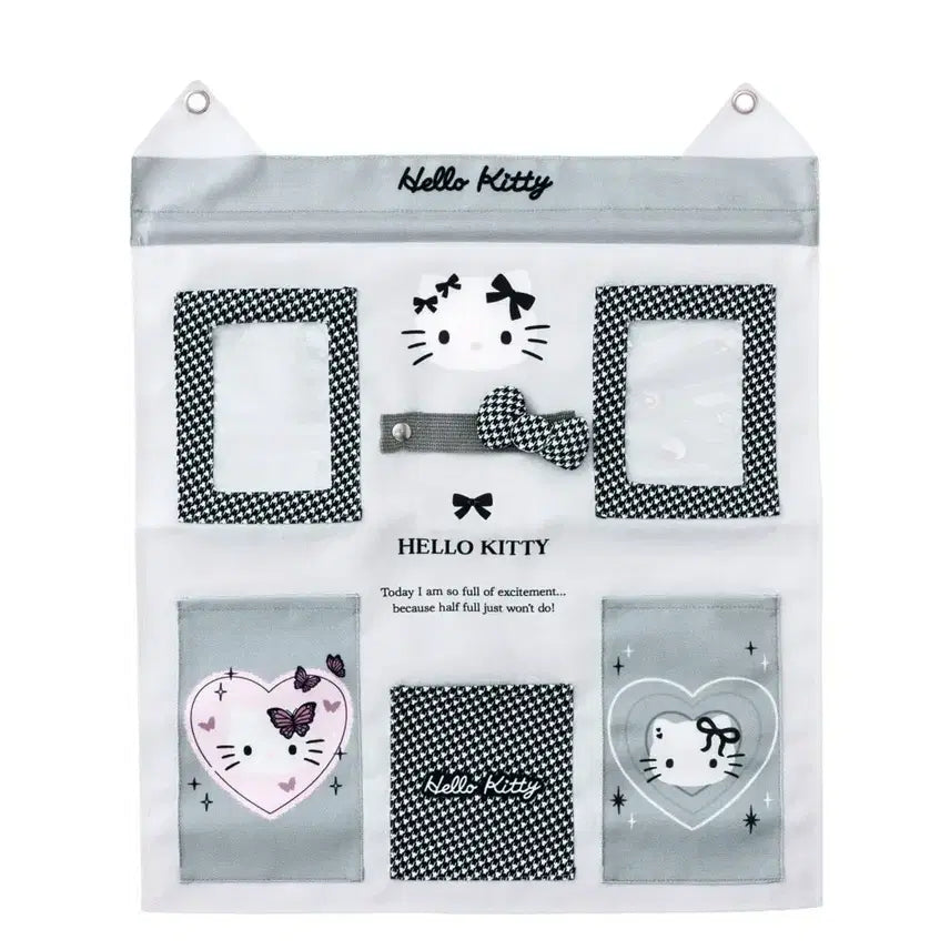 [BUNJANG] 3COINS Hello Kitty Wall Pocket - Black Ribbon / 헬로키티 쓰리코인 3COINS 월포켓 정품 블랙리본키티