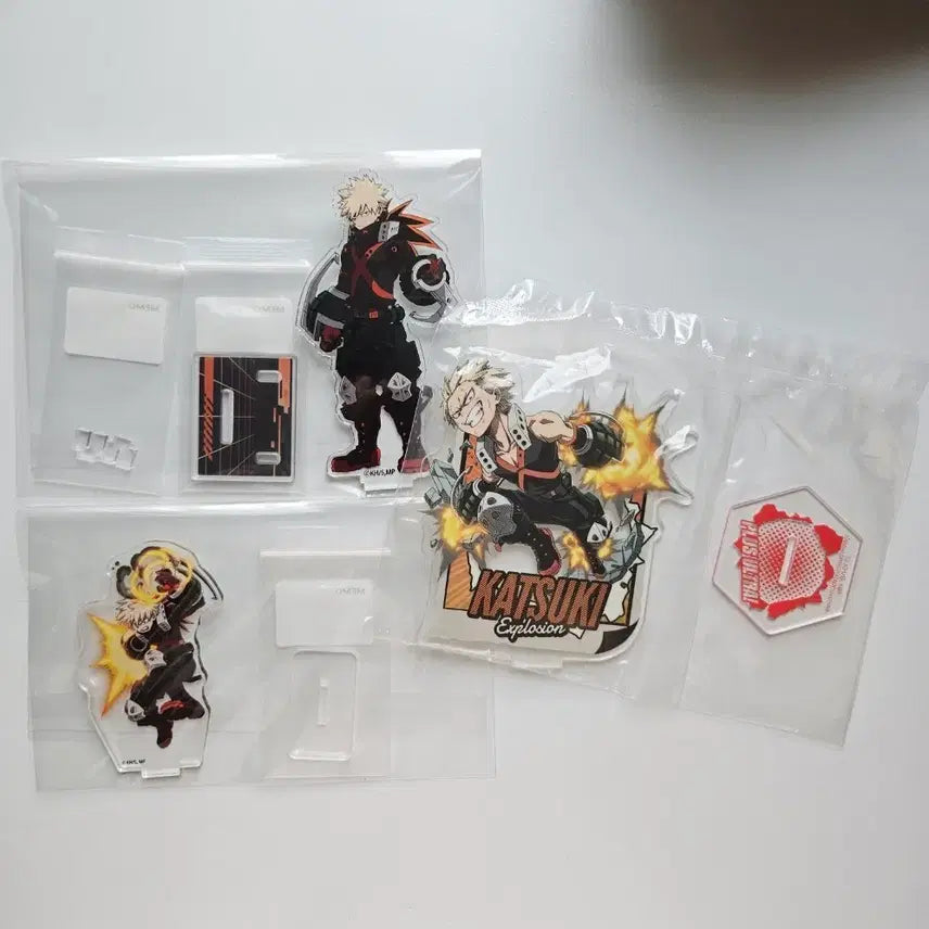 [BUNJANG] My Hero Academia Katsuki Bakugo Acrylic Stand Set / 나의 히어로 아카데미아 바쿠고 카츠키 아크릴 스탠드 굿즈 일괄 세트