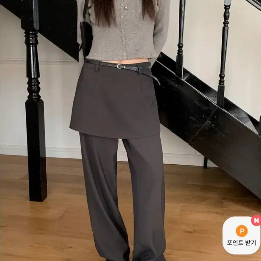 [BUNJANG] FRENCH OF Self-Produced Pennet Wide Skirt Pants Slacks / 프렌치오브 자체제작 페넷 와이드 치마바지 슬랙스팬츠