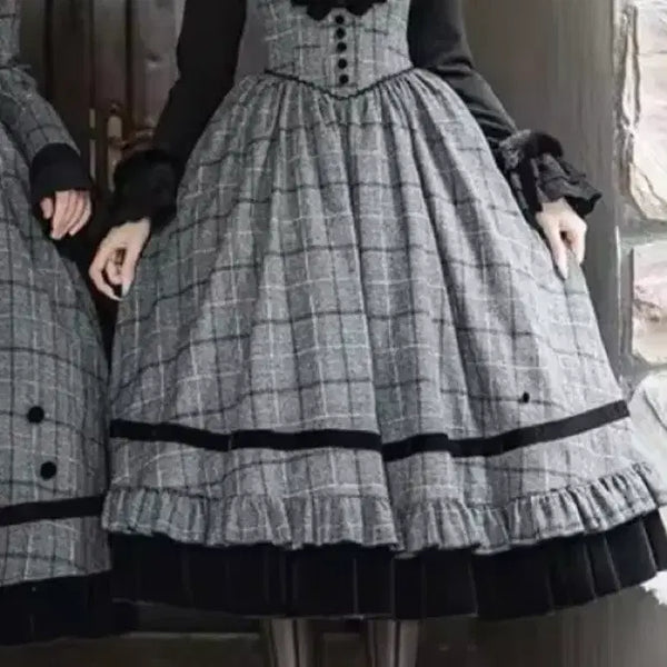 [BUNJANG] Puji JSK Lolita Dress / 타오바오 중샵 with puji JSK 점스카 로리타 (원피스 빈티지 다크코켓 공겜여주 고스로리 다크코켓 지뢰계