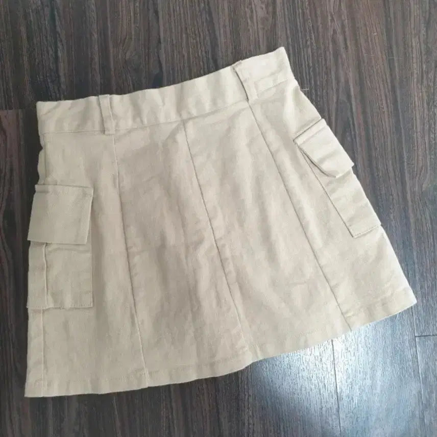 [BUNJANG] Cotton Beige Cargo Mini Skirt / (새상품) 코튼베이지 카고 미니스커트