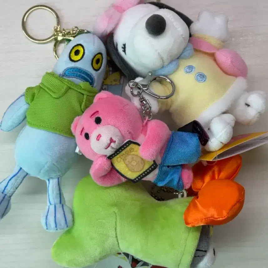 [BUNJANG] Bundle Set Spongebob, Tom & Jerry, Bellygom, Snoopy Keychains / 일괄) 인형 키링 일괄 판매 (스펀지밥,톰과제리,벨리곰,스누피