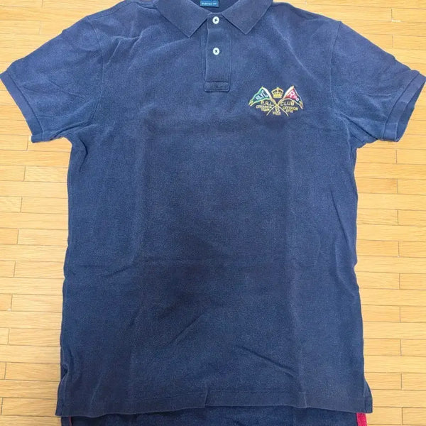 [BUNJANG] Polo Ralph Lauren Custom Fit Navy Cotton T-Shirt with PRL CLUB Embroidery / 폴로 랄프로렌  커스텀핏 카라티