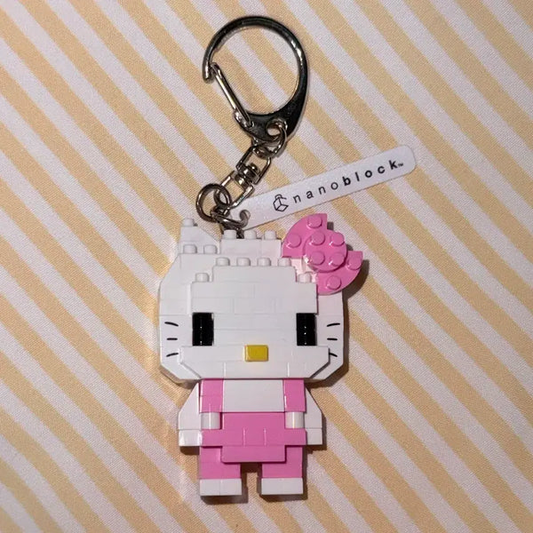 [BUNJANG] Hello Kitty Nano Block Figure Keychain Pink / 헬로키티 나노블럭 피규어 키링 핑크