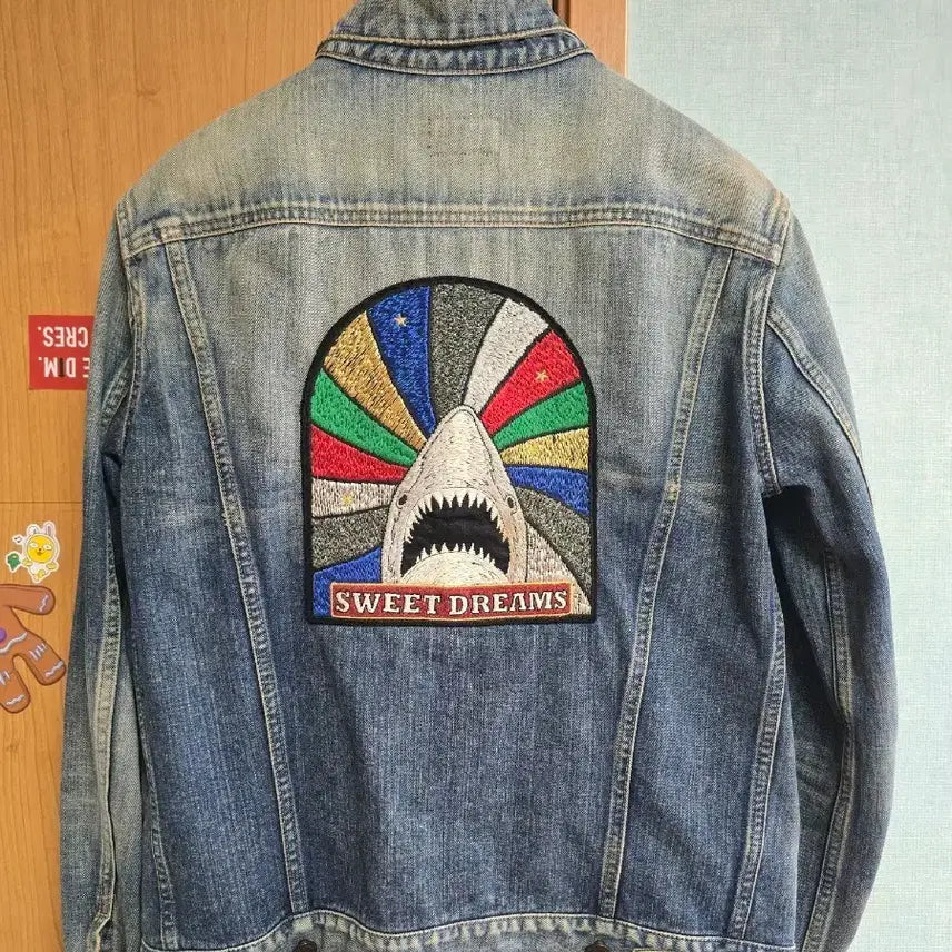 [BUNJANG] Saint Laurent Embroidered Denim Jacket / 생로랑 자수 데님 청자켓