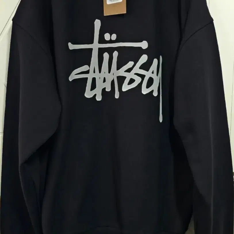 [BUNJANG] Stussy Basic Crew Sweatshirt Black L / 스투시 베이직 크루 맨투맨 L