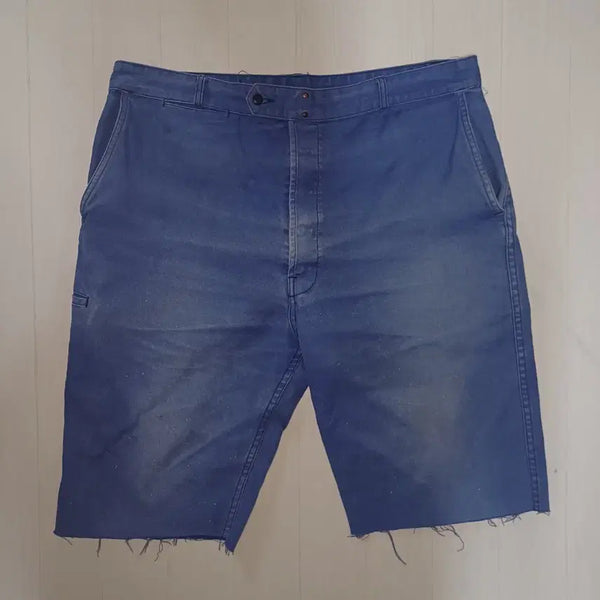 [BUNJANG] 80s-90s French Work Pants Cut-off Shorts / 80~90s 프렌치 워크 팬츠 컷오프