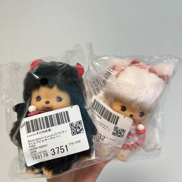 [BUNJANG] Jouetie Angel & Devil Monchhichi Bebichichi Set / jouetie 쥬에티 쥬에띠 천사 악마 몬치치 베비치치 세트