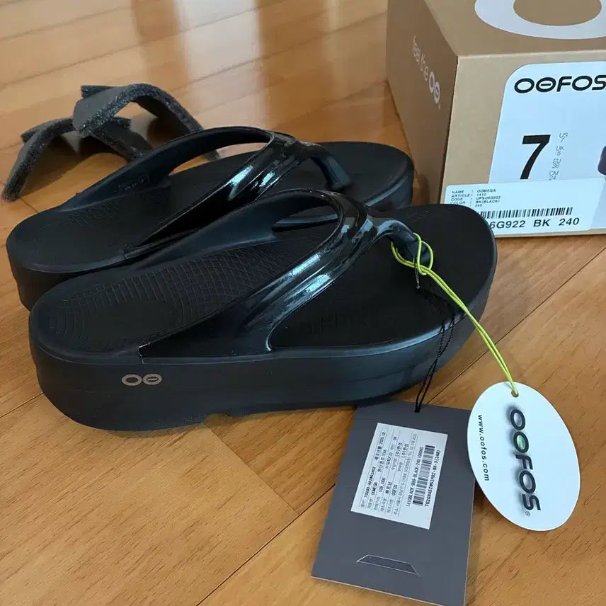 [BUNJANG] OOFOS Oomega Ulala Platform Sandals Black 240 / 우포스 오메가 울랄라(새제품)240