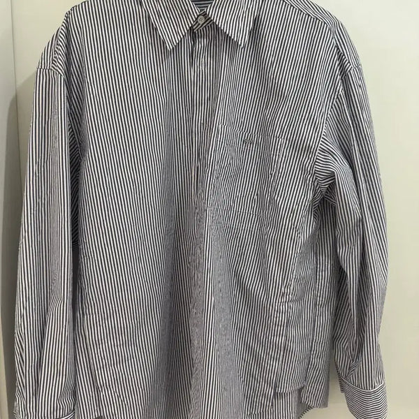 [BUNJANG] Wooyoungmi Blue Stripe Chest Pocket Shirt Size 50 / 우영미 블루 스트라이프 체스트 포켓 셔츠(50)