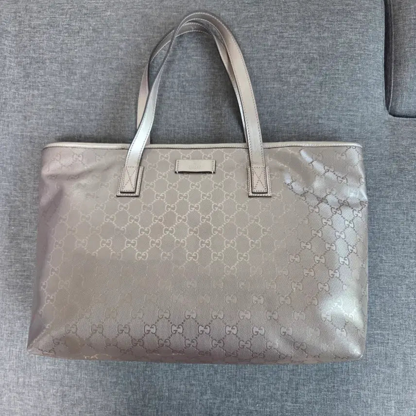 [BUNJANG] Gucci GG Imprime Shopper Tote Bag Grey / 구찌 GG 이마 쇼퍼백 토트백 그레이 정품 A급