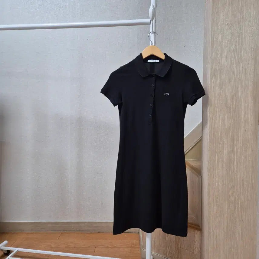 [BUNJANG] Lacoste Black Collar Short Sleeve Dress / 라코스테 원피스 블랙