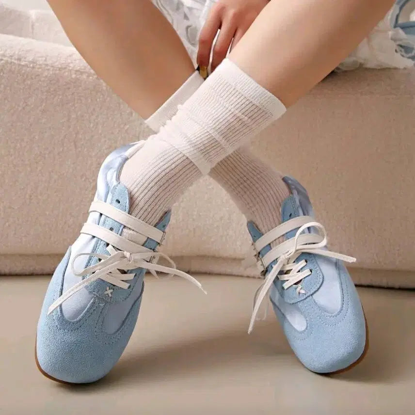 [BUNJANG] Blue Balletcore Sneakers / 블루 발레코어 스니커즈