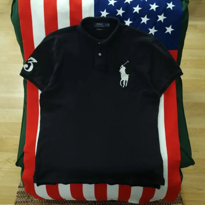 [BUNJANG] Polo Ralph Lauren Big Pony T-Shirt / 폴로 랄프로렌 빅포니 블랙앤화이트 블랙 화이트